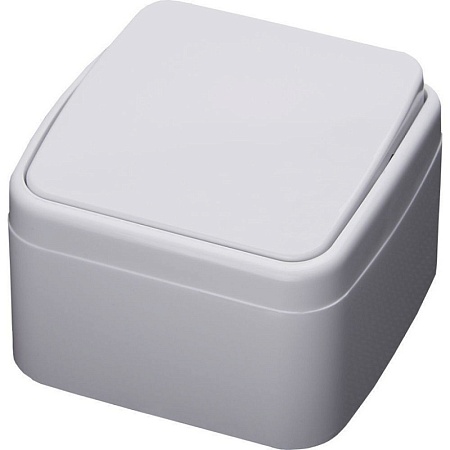 Выключатель 1-клавишный STEKKER, PSW10-41-20, открытой установки, 250В, 10А, IP20, серия Basic, белый - фото