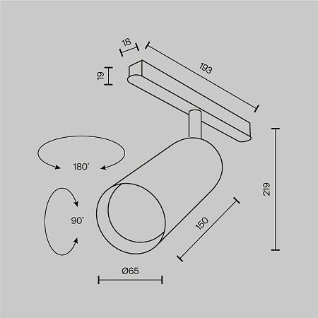 Трековый светильник Technical FOCUS LED TR032-2-20W2.7K-M-B - фото