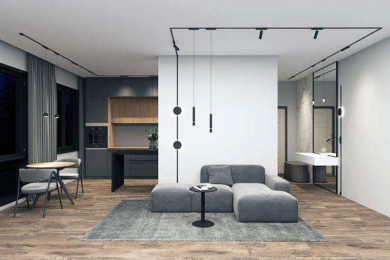 Светильник на шине Denkirs AIR LINEAR DK5360-BK - фото