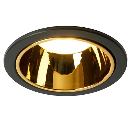 Светильник встраиваемый Feron DL3102 потолочный MR16 G5.3  черный + золото - фото