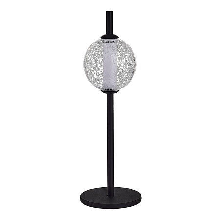 Прикроватная лампа ST-Luce Черный/Прозрачное кракелированное стекло LED 1*8,5W 3000K SL6120.404.01 - фото