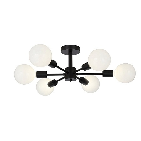 Светильник потолочный Черный E27 6*60W SL419.402.06 - фото