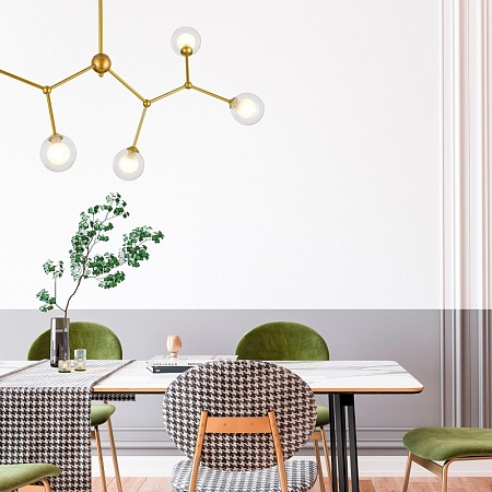 Светильник подвесной Золотистый/Прозрачный, Белый G9 LED 6*5W SLE1106-203-06 - фото