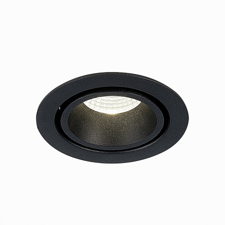 Св-к встр. Черный LED 1*10W 3000K 750Lm Ra>90 38° IP20 D102xH85 170-240V ST705.438.10 - фото
