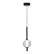 Светильник подвесной ST-Luce Черный/Прозрачное кракелированное стекло LED 1*8,5W 3000K SL6120.403.01 - фото