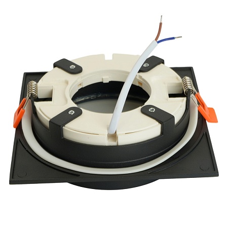 Светильник встраиваемый Feron DL705 потолочный GX70 черный квадрат IP44 - фото