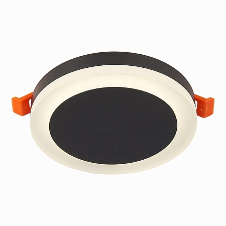 Светильник встраиваемый Черный LED 1*6W 4000K 468Lm Ra>80 120° IP20 D110xH20 170-240V ST104.442.06 - фото