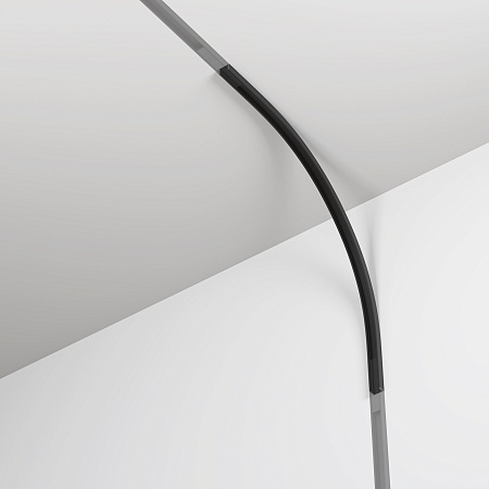 Коннектор радиусный внутренний R300 Basity, черный - фото