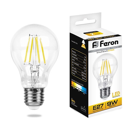 Лампа светодиодная Feron LB-63 Шар E27 9W 175-265V 2700K - фото