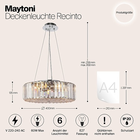 Потолочный светильник Maytoni Recinto MOD080CL-06CH - фото