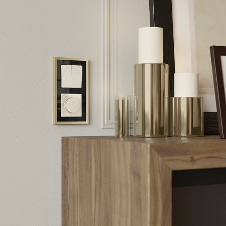 Терморегулятор электромеханический для теплого пола (айвори матовый) W1151162 - фото