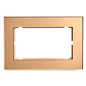 Рамка  2-местная (без перемычки), стекло, STEKKER, GFR00-7012-08, серия Катрин, золото