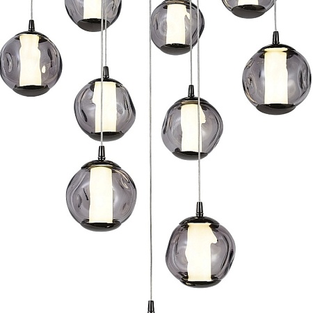 SL6520.403.13 Светильник подвесной ST-Luce черный жемчуг/прозрачно-дымчатый LED 1*65W 4000K HELMI - фото