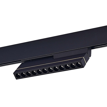 Магнитный трековый светильник Черный LED 1*12W 4000K 450Lm Ra>90 36° IP20 L220xW22xH117 ST805.446.12 - фото