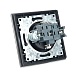 Розетка 1-местная с защитной шторкой с/з STEKKER GLS16-7010-05, 250В, 16А, черный - фото