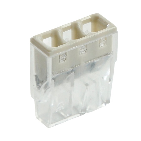 Клемма монтажная 3-проводная STEKKER  для 1-жильного проводника, LD2273-203 - фото