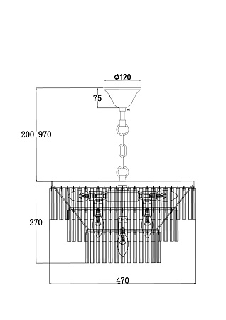 Подвесной светильник Maytoni Colonne MOD093PL-09BS - фото
