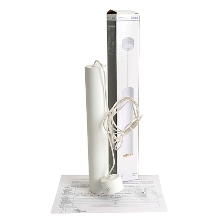 Светильник потолочный Feron ML1018 Barrel levitation на подвесе MR11 35W 230V, белый + золото 40*250 - фото