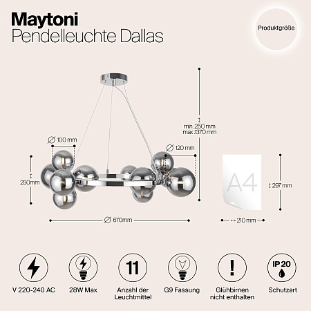 Подвесной светильник Maytoni MOD545PL-11CH - фото