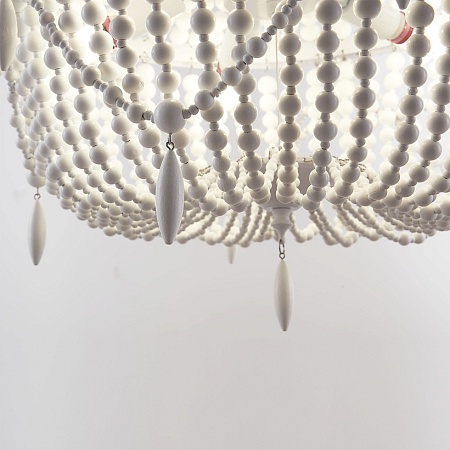 Люстра Rh Anselme White Wood Large Chandelier Imperiumloft 84548-22 - фото