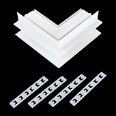 Внешний угол-соединитель для встраиваемого магнитного шинопровода ST-Luce Белый ST007.559.00