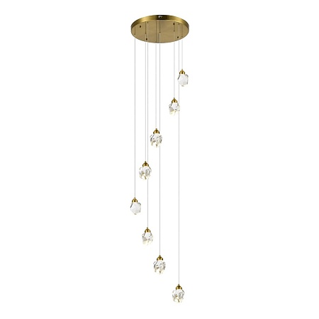 Светильник подвесной ST-Luce Золотистый/Прозрачный LED 8*3W 3000K SL6114.203.08 - фото