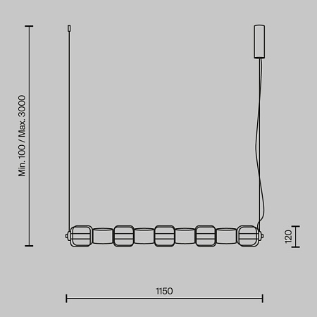 Подвесной светильник Maytoni Ritmo MOD381PL-L45B3K - фото