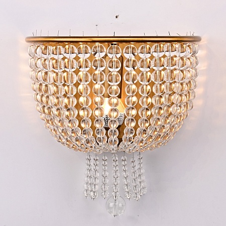 Бра Jacqueline White Sconce Brass Imperiumloft 219343-22 - фото