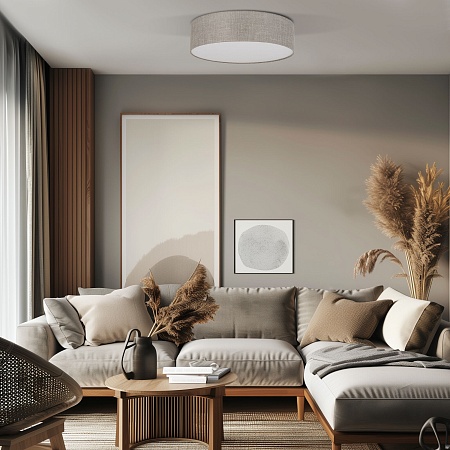 Потолочный светильник TK Lighting 5637 Rondo Linen - фото