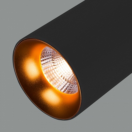 Подвесной светодиодный светильник DLS021 9+4W 4200К черный матовый/золото - фото