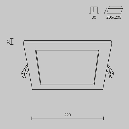 Встраиваемый светильник Technical DL021-6-L18W - фото