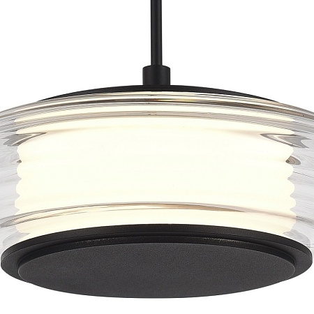 Светильник подвесной ST-Luce черный/прозрачный LED 1*7W 3000K SL6239.403.01 - фото