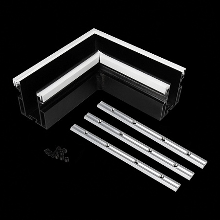 Угол-соединитель для профиля SKYLINE 48 с демпф. системой ST-Luce Черный ST003.479.01 - фото