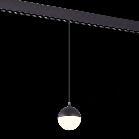 Магнитный трековый светильник подвесной Черный LED 1*7W 3000K 520Lm Ra>80 120° IP20 D90 ST358.433.07 - фото