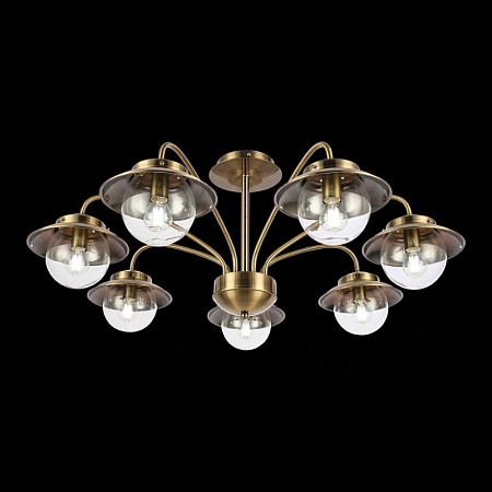 Светильник потолочный Античная бронза/Прозрачный E14 7*40W SLE110102-07 - фото