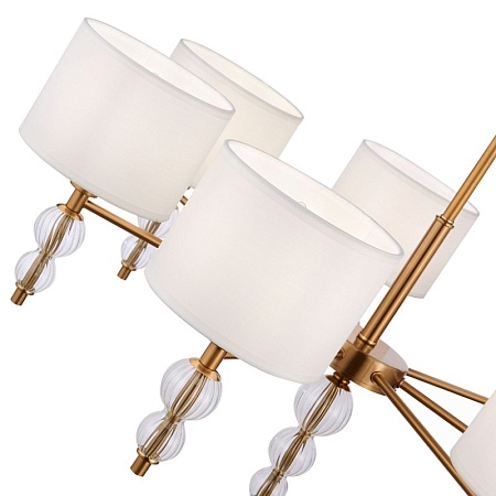 Светильник подвесной Латунь, Прозрачный/Белый E14 7*40W SLE105713-07 - фото