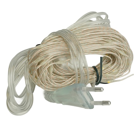 Светодиодная гирлянда Feron CL577 линейная Роса (на плоском проводе) 220V 2700К c питанием от сети - фото