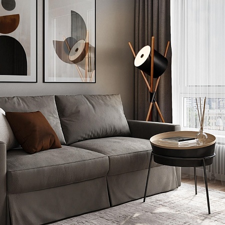 10245F Black Торшер LOFT IT Bobbin - фото