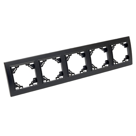 Рамка 1-местная STEKKER, PFR00-9001-03, серия Эрна, черный - фото