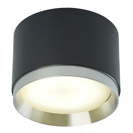Светильник потолочный Feron Barrel DUET HL459 12W, 230V,GX53, черный + хром IP20 - фото