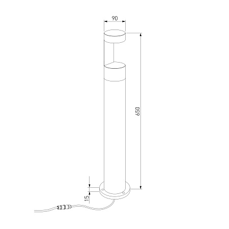 Ландшафтный светодиодный светильник Nimbus IP54 35126/F серый Elektrostandard - фото