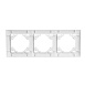 Рамка 3-местная горизонтальная STEKKER, PFR00-9003-01, серия Эрна, белый - фото