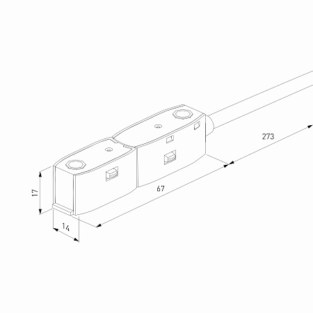 Slim Magnetic Ввод питания гибкий черный 85162/00 85162/00 Elektrostandard - фото