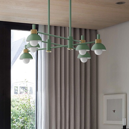 Подвесной Реечный Светильник Fanta Long Green Imperiumloft 204547-26 - фото