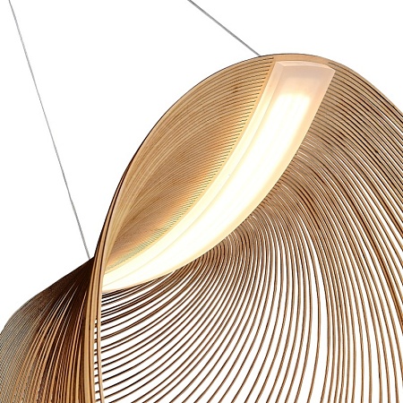 Светильник подвесной ST-Luce Белый/Древесный LED 1*32W 4000K SL6900.503.32 - фото