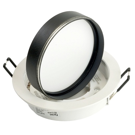 Светильник встраиваемый Feron DL507 потолочный GX53 белый + черный круг - фото