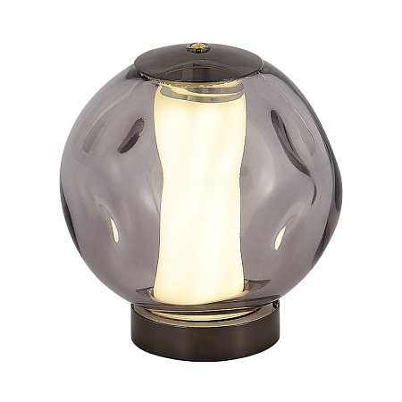 SL6520.404.01 Прикроватная лампа ST-Luce черный жемчуг/прозрачно-дымчатый LED 1*5W 4000K HELMI - фото