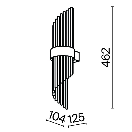 Настенный светильник (бра) Maytoni Frame MOD174WL-02G - фото