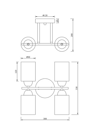 Люстра Freya FR5129PL-04B - фото