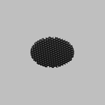 DK1500-BK Антибликовая решетка MR16, D50xH2mm, черная, алюминий - фото